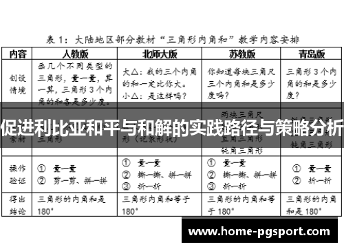 促进利比亚和平与和解的实践路径与策略分析